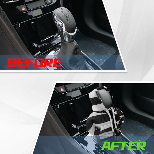 Car Shift Gear Cover, US Flag Car Gear Shift Hoodie for Shifter Knob, Fashionable Sweater Hoodie Auto Gear Shift Knob Protector, Universal Car Int...