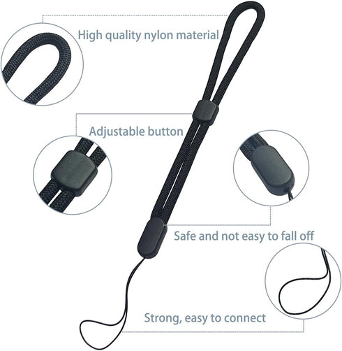 yuntop 5PCS Wrist lanyard, 8.8 inch Hand Wrist Strap Lanyard, Adjustable Nylon Wristlet Straps for Cell Phone, Camera, GoPro, PSP, USB Flash Drive...