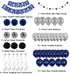 Birthday Decorations for Men Women Boys Girls - Blue Party Decor With Happy Balloons - Suitable for 16th 20th 25th 30th 35th 40th 50th 60th 70th (...