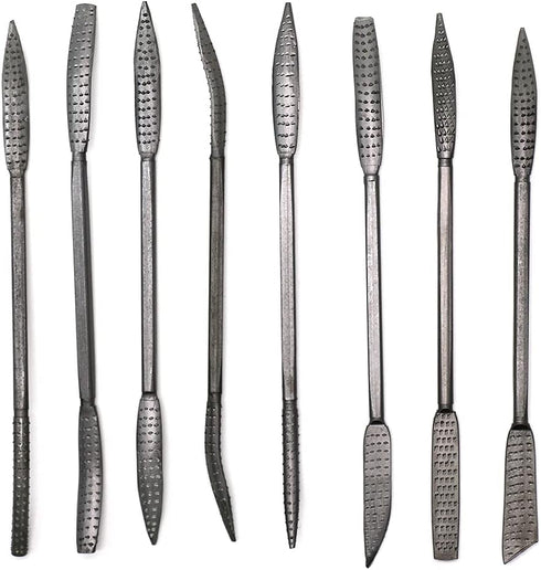 Wood Files and Rasps 8 PCS 5.5 X 200mm Double Ended Riffler Wood Rasp File Set Riffler File Set Woodworking Carving Rasping Coarse Rasps and Files...