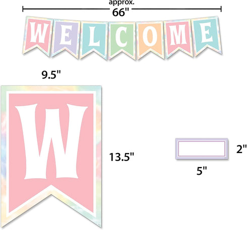 Teacher Created Resources Pastel Pop Pennants Welcome Bulletin Board (TCR8410)...