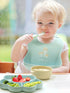 2-Pack Waterproof Silicone Baby Bib Lightweight Comfortable Easy-Wipe Clean (Beige/Sage, Large)...