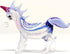 Unicorn Tiny Miniature Figurines Hand Blown Glass Art Fantasy Animals Collectible Gift Home Décor (Blue Pink)...