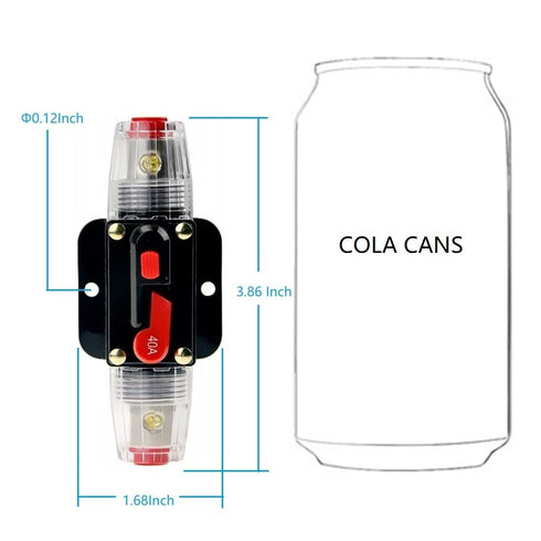 STETION Car Audio 80 Amp Resettable Fuse Circuit Breaker Car Protect for Audio System Fuse 12-24V DC for Car Audio Amps Overload Protection Fuse (...