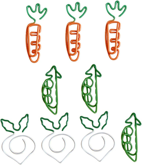 18 Pcs Carrot Paperclip Office Folders File Clips Document Clips The Office Decor Small Paper Clamp Pea Paper Clip Tiny Paper Clips Cute Paperclip...