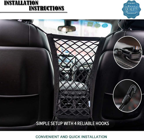 Car Dog Barrier,Dog Car Net Barrier,Pet Barrier,Auto Safety Mesh Organizer,Safety Car Divider for Children and Pets,2 Layer...