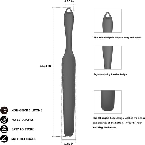 Silicone Blender Spatula, Slim Blade Scraper Accessory Designed for Vitamix Blender Blades1...