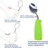 Adaptive Spoon Easy to Hold for Independent Eating, Weighted Utensils for Hand Tremors (Green Spoon Right Hand)...