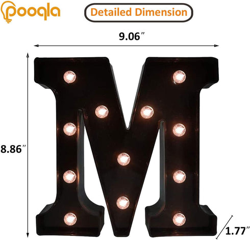 Decorative LED Illuminated Letter Marquee Sign - Alphabet Marquee Letters with Lights For Wedding Birthday Party Christmas Night Light Lamp Home B...
