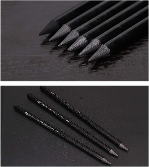 Drawing Pencils Set, Art Sketching Pencils Charcoal Set (6-Pack Full Lead Pencils)...