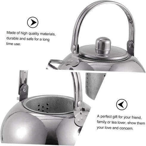 1pc Stainless Steel Pot Filter Screen Teapot Metal Tea Kettle with Infuser Coffee Kettle Water Kettle...
