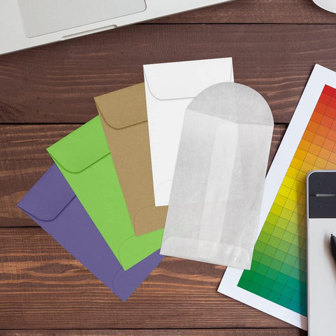 LUXPaper #1 Coin Envelopes | 2 1/4" x 3 1/2" | Glassine | 30lb. Text | 100 Qty...