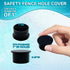 Poolzilla 25 Pack Black Pool Safety Fence Hole Cover | 1" Diameter That Fits Into a 1" Sleeve | Deck and Patio Safety Ground Caps...