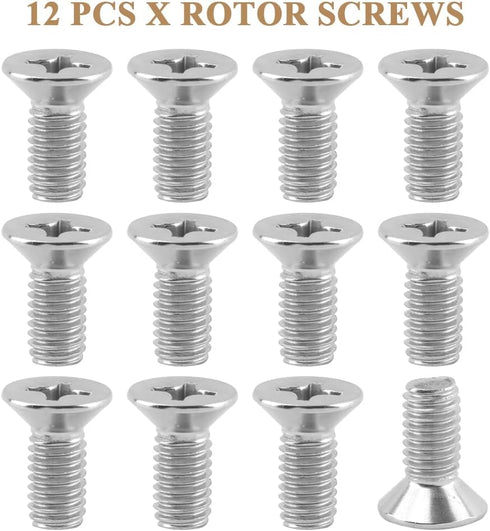 12Pcs Rotor Screws,Rotor Screws For Brake Discs,93600-06014-0H Stainless Steel Brake Disc Rotor Screws,Screw Rotor Brake Disc Retaining,Retaining ...