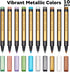 Dyvicl Metallic Marker Pens - Set of 10 Medium Point Metallic Markers for Rock Painting, Black Paper, Card Making, Scrapbooking Crafts, DIY Photo ...