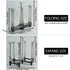 2 Pcs Cup Drying Racks Set, Retractable Drinking Glass & Baby Bottle Drainer Stand, PP Material Mug Draining Organizer, Kitchen Countertop Dishes ...