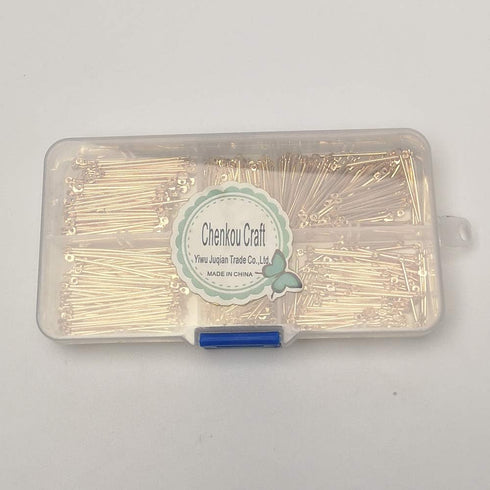 Chenkou Craft Assorted 600pcs Jewelry Making Connect Bar Earring Necklace Connector (Gold)...