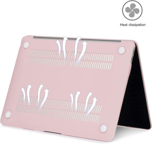 EooCoo Hard Case Compatible with MacBook Air 13 inch M1 Chip 2021-2018 with Retina Display, Air 13.3 inch Plastic Protective Case + Transparant Ke...
