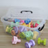 8 Liter Plastic Storage Box, 2-Pack Clear Storage Bins with Handles...