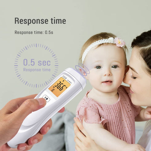 CEM DT-8807H FDA CE No-Touch Forehead Thermometer, Infrared Thermometer for Adults and Kids, Touchless Baby Thermometer with 3 Ultra-Sensitive Sen...