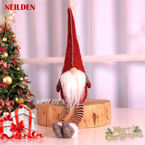 3pcs new Christmas decoration long legs Rudolph doll Christmas children gift hotel mall window decoration...