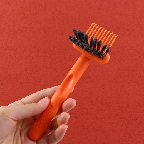 3 Pieces Hair Brush Cleaning Tool, Orange Plastic Comb Cleaning Brushes 2-In-1 Styling Accessory for Removing Hair Dust Home Hair Care Tool(Orange...