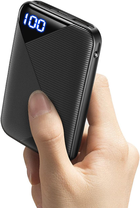 EAFU Portable Charger, Compact 10000mAh USB C Power Bank, Triple 3A High-Speed External Battery Pack with Flashlight for iPhone 15 14 13 12 11 X P...