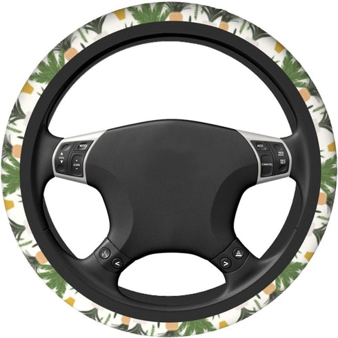 Foruidea Trendy Prints Plants Car Steering Wheel Cover Neoprene Automotive Steering Wheel Cover Anti Slip and Sweat Absorption Auto Car Wrap Cover...