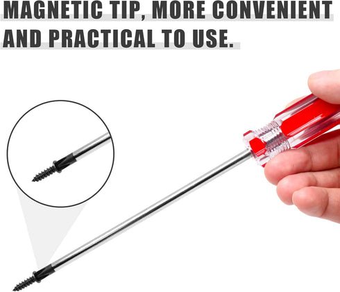 2 PCS Magnetic Screwdriver Set, 5mm Phillips and Flat Head Tips Screwdriver with 3” Steel Shaft for Repair Home Improvement Craft...