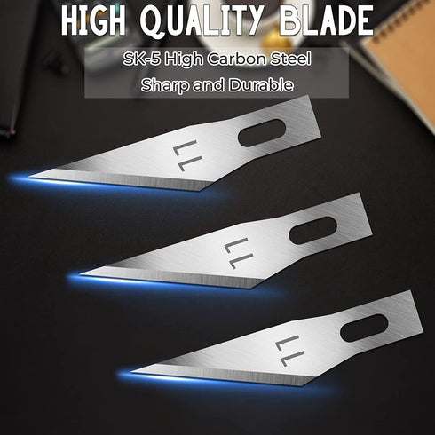 60 Pack Exacto Knife Blades 11, Craft Knife Blades Replacement, Exacto Blade 11, Hobby Knife Blade Refills for Art, Craft, Scrapbooking, Cutting, ...