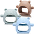 Chumia 3 Pack Baby Teether Teething Toys for Babies 0-6 Months Baby Teething Toy Silicone Anti Dropping Infant Hand Teether Pacifiers Wrist Hand C...