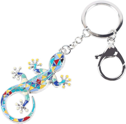 Alloy Gecko Lizard Keychain Fashion Jewelry For Women Girls Car Wallet Bag Charms...
