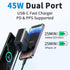 45W Samsung Dual Port USB C Fast Wall Charger with 5FT Type C Charging Cable,Surper Fast Charger Type C Charging Block for Samsung Galaxy S24 Ultr...