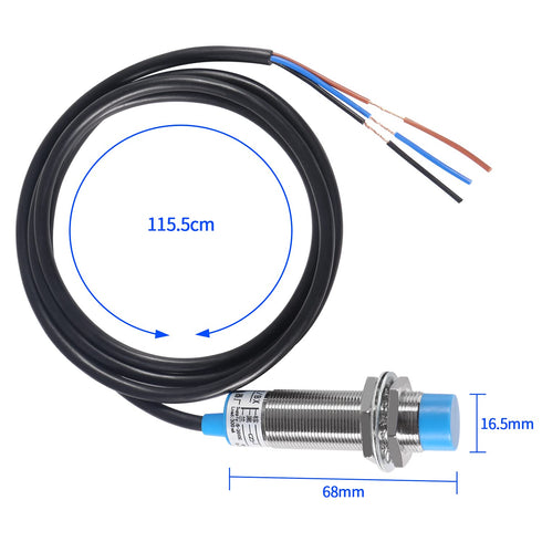 3Pcs LJ18A3-8-Z/BX NPN NO Inductive Proximity Sensor Switch Detector 8mm Detecting Distance DC 6-36V M18 Approach Switch 300mA 3 Wire LJ18A3-8-Z/B...
