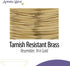 Artistic Wire 12 Gauge Tarnish Resistant Brass Craft Jewelry Wrapping Wire, Gold Color, 10 ft...