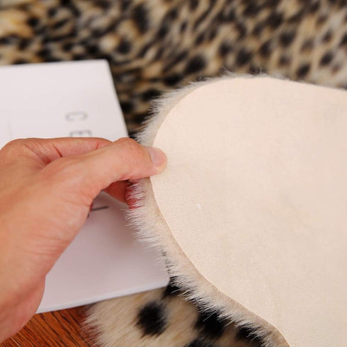 Leopard Print Rug, Cute Faux Cheetah Cowhide Skin Fur Rug Animal Printed Area Rug Carpet for Home Office, Livingroom, Bedroom...