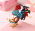 Rooster Trinket Boxes Hinged Enameled Jewelry Box Hand-Painted Animals Ornaments Craft Gift for Home Decor (Blue)...