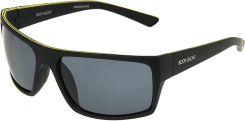 Body Glove Waterman Rectangle Sunglasses, Black, 58 mm...