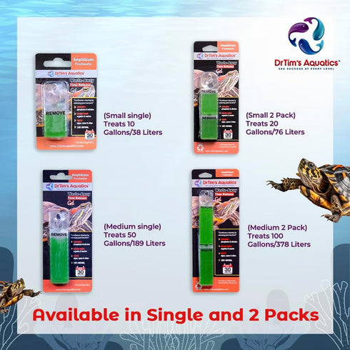 DrTim's Aquatics Freshwater Waste-Away Time Release Leave-in Gel – Natural Cleaner for Turtle Aquariums - Solution Dissolving & Cleaning Organic S...
