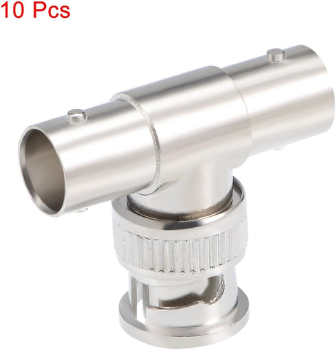 uxcell 10Pcs BNC 1 Male to 2 Female 3 Way T Shape Adapter Connector Splitter...