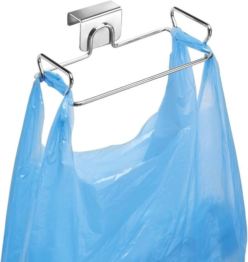 Over-The-Cabinet Plastic Bag Storage and Grocery Bag Holder, Kitchen Storage - Chrome...