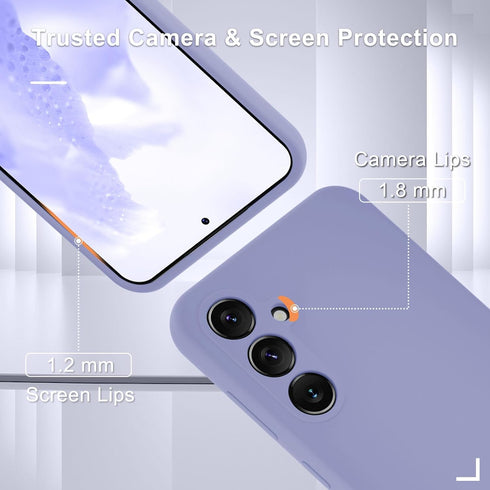 for Samsung Galaxy A35 5G Case, Silicone Phone Case with 1 Screen Protector, Soft Anti-Scratch Microfiber Lining, Full Body Shockproof Slim Cover,...