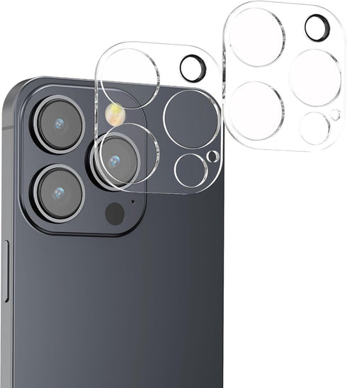 kwmobile Camera Lens Protector Compatible with iPhone 15 Pro Max (2 Pack) - Clear Tempered Glass Phone Lenses Protectors......