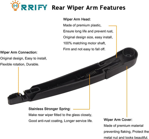 Rear Windshield Wiper Arm Blade 68256590AA for Jeep Renegade 2015-2020 Back Windshield Wiper Assembly...