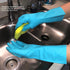 Alimat PluS 4PCS Reusable Cleaning Gloves Latex Free, Dishwashing Gloves with Cotton Flock Liner and Embossed Palm, Waterproof Household Rubber Gl...