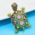 2Pcs Vintage Rhinestone Turtle Brooch for Men Stylish Animal Pin for Any Occasion...