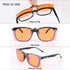FONHCOO Clip-on Blue Light Blocking Glasses Womens Mens 2 Pack over Prescription Glasses Framless Lens Anti Eyestrain Headaches UV Filter Computer...