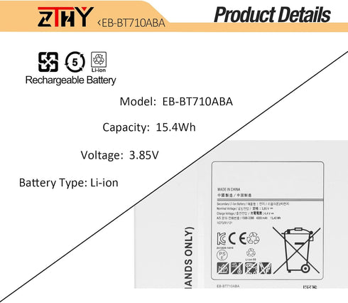 ZTHY EB-BT710ABE Battery Replacement for Samsung Galaxy Tab S2 8.0 LTE-A T710 T715 T719N SM-T710 SM-T713 SM-T715 SM-T715C SM-T719 Series EB-BT710A...