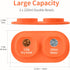 Dog Food Water Bowls for Puppy - Small Medium Dogs Feeder Bowl Mat No-Spill and Non-Skid Dog Dish Pet Feeding Station,Orange...