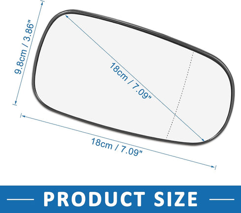 Passenger Right Side Heated Mirror Glass Replacement 12795610 Car Accessory for SAAB 9-3 2003-2011...